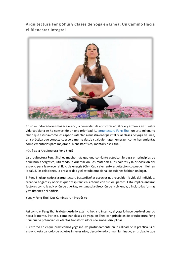 PPT - Arquitectura Feng Shui y Clases de Yoga en Línea Un Camino Hacia el Bienestar Integral PowerPoint Presentation - ID:14691901