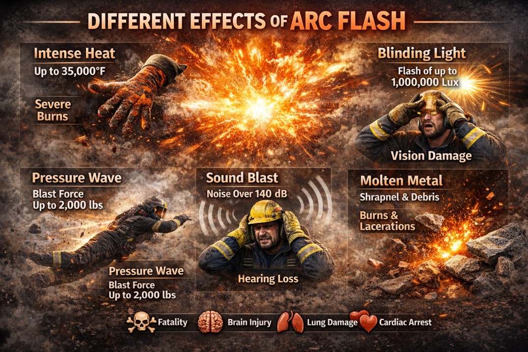 Different Effects of Arc Flash