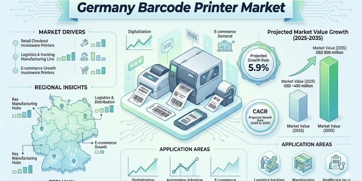 Germany Barcode Printer Market Support USD 800 million by 2035