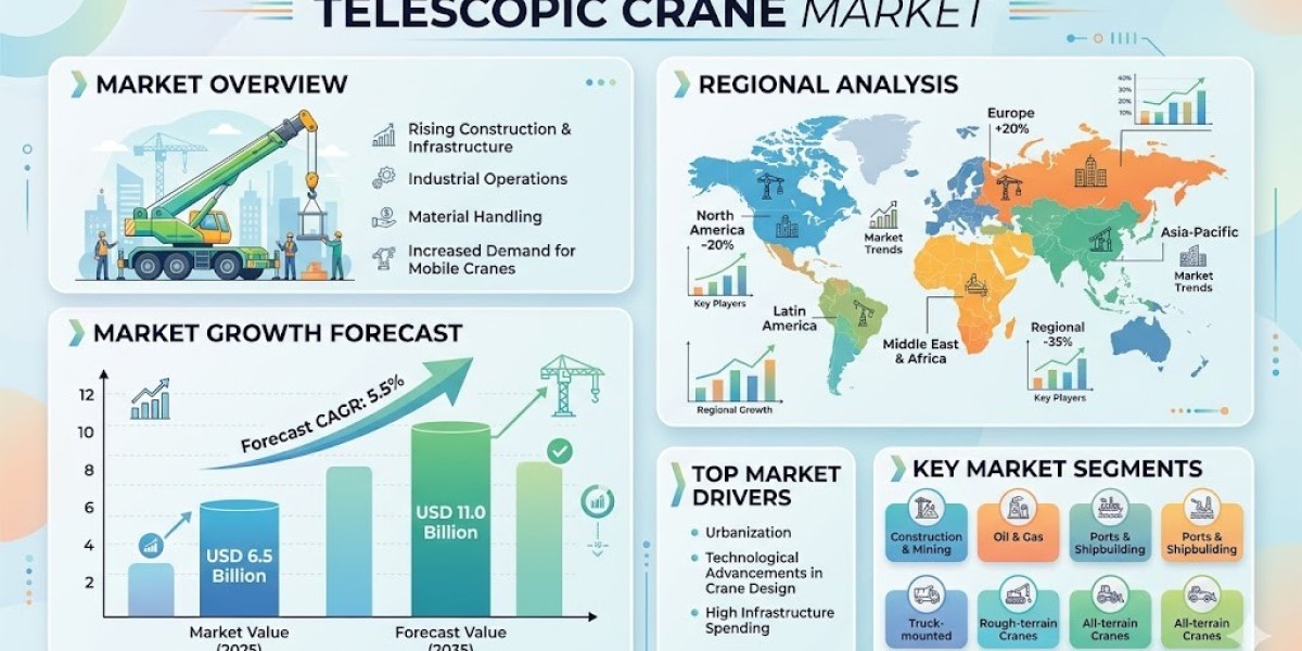 Telescopic Crane Market Support USD 11.0 billion by 2035