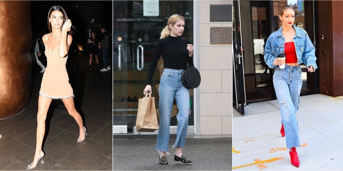 of gold hoops or a minimalist chain necklace