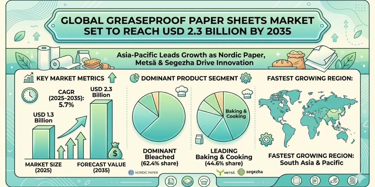 Global Greaseproof Paper Sheets Market Set to Reach USD 2.3 Billion by 2035