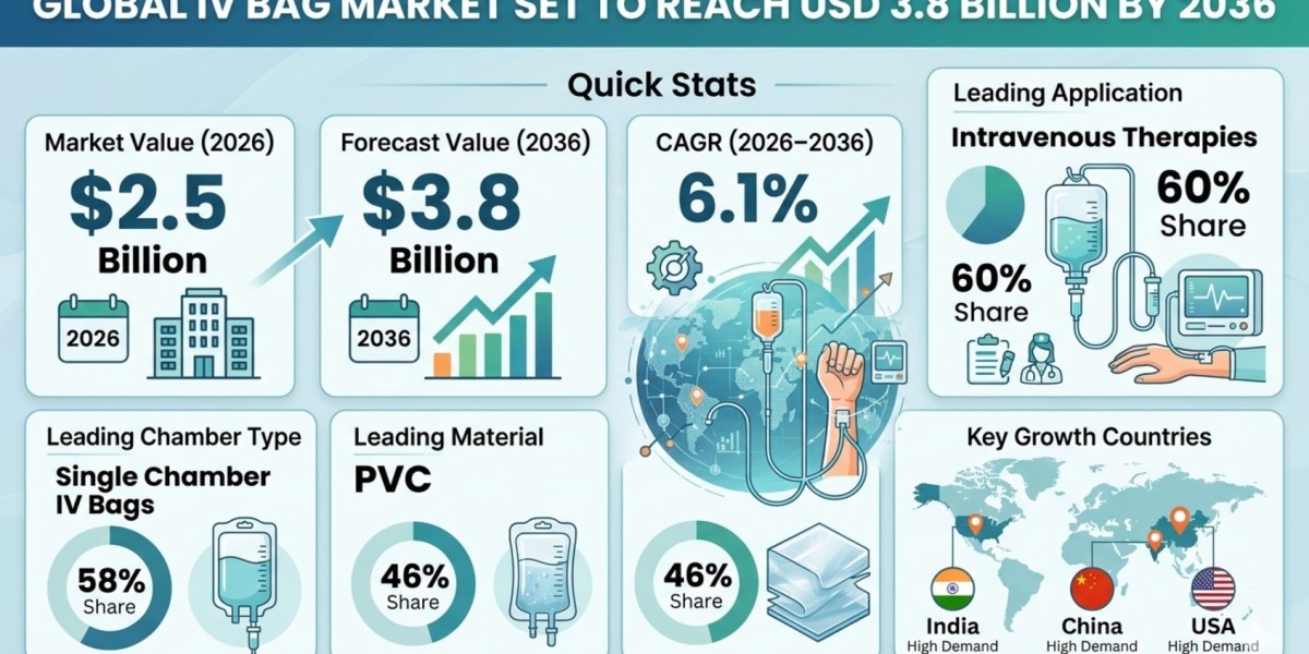 Global IV Bag Market Set to Reach USD 3.8 Billion by 2036