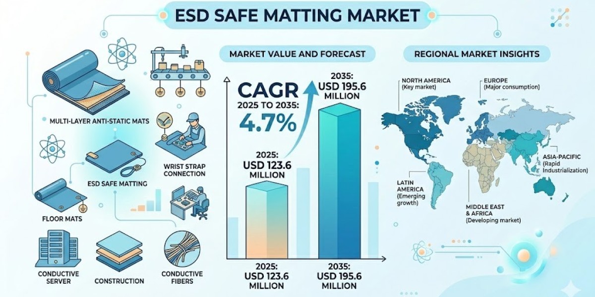 ESD Safe Matting Market to Cross USD 195.6 million by 2035