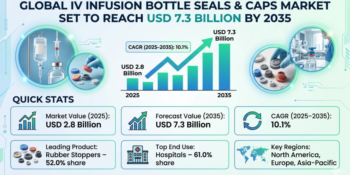 Global IV Infusion Bottle Seals & Caps Market Set to Reach USD 7.3 Billion by 2035
