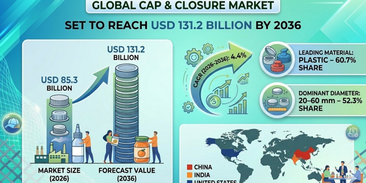 Global Cap & Closure Market Set to Reach USD 131.2 Billion by 2036