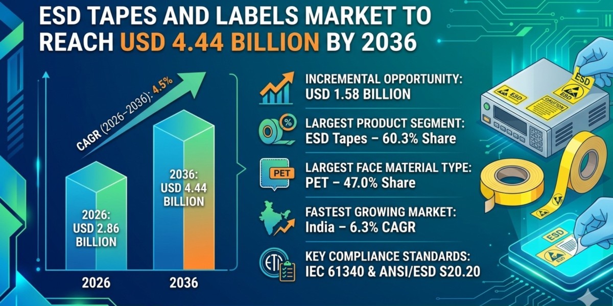 ESD Tapes and Labels Market to Reach USD 4.44 Billion by 2036