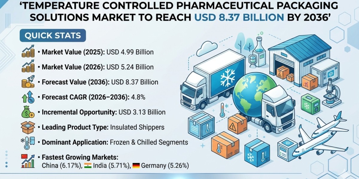 Temperature Controlled Pharmaceutical Packaging Solutions Market to Reach USD 8.37 Billion by 2036