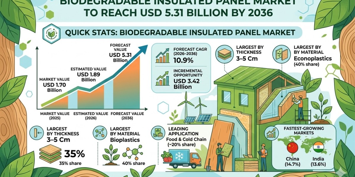 Biodegradable Insulated Panel Market to Reach USD 5.31 Billion by 2036