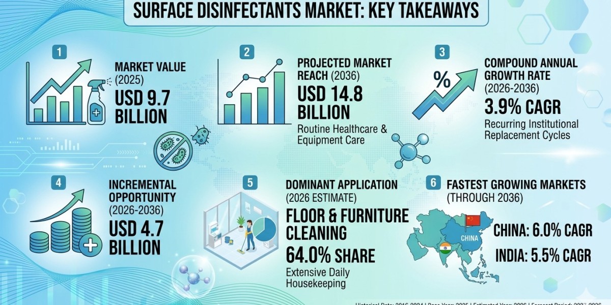 Global Surface Disinfectant Market Forecast 2026–2036: Incremental Opportunity Driven by Institutional Replacement Cycle