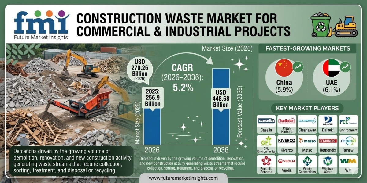 Construction Waste Market Forecast 2026–2036: Circular Economy Initiatives and Urban Redevelopment Fuel