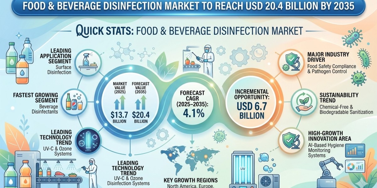 Food & Beverage Disinfection Market to Reach USD 20.4 Billion by 2035