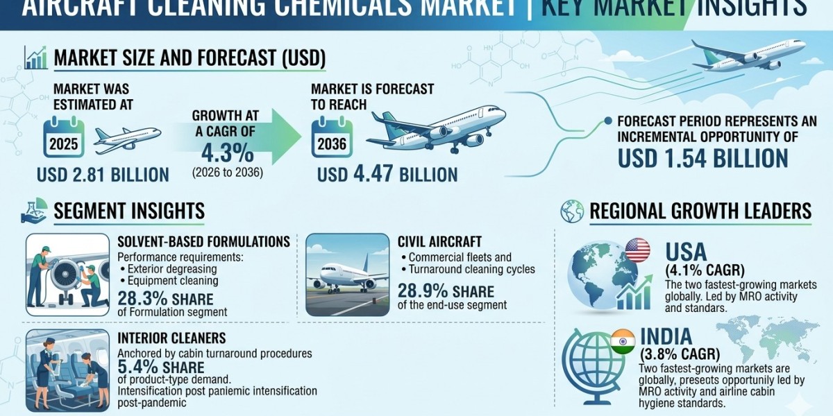 Aircraft Cleaning Chemicals Market Forecast 2026–2036: Rising Airline Hygiene Standards and Expanding MRO Activity Drive