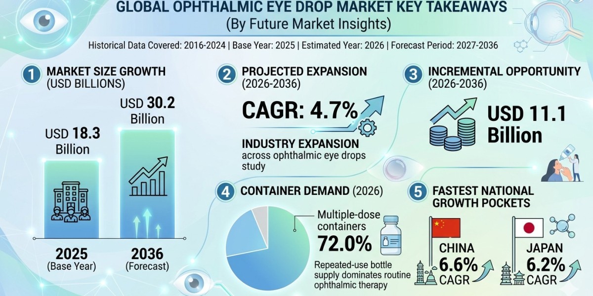 Ophthalmic Eye Drops Market Forecast 2026–2036: Industry Expansion Driven by Chronic Eye Conditions