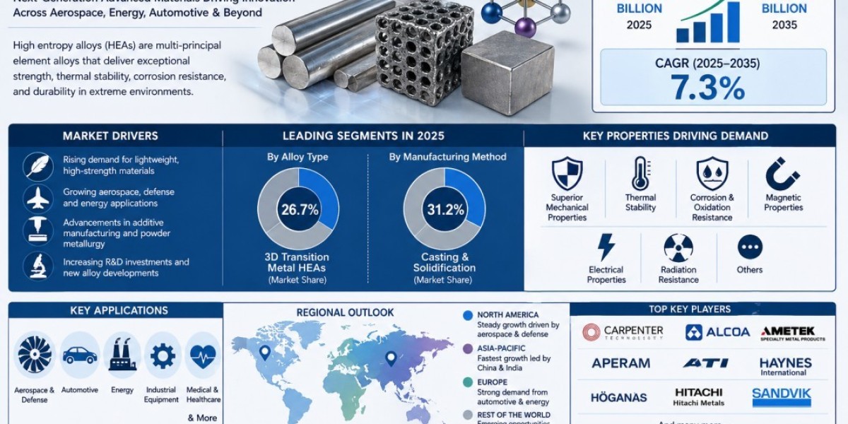 High Entropy Alloy Market Growth Accelerates with 26.7% Share Held by 3D Transition Metal HEAs