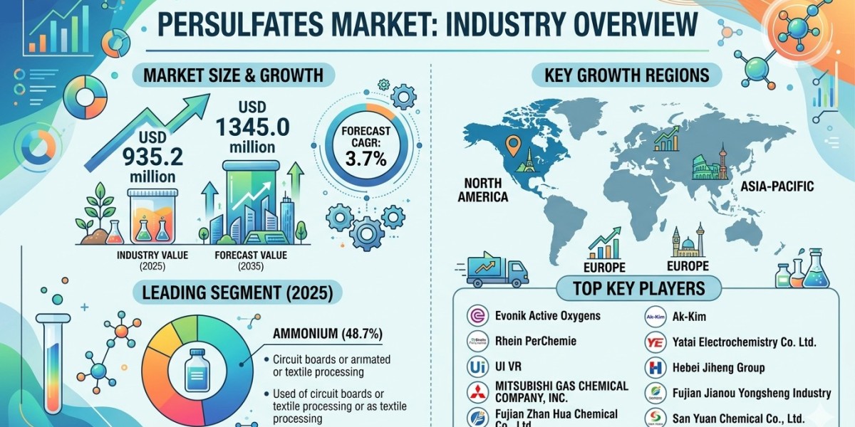 Persulfates Market Forecast 2025–2035: Market Expansion Driven by Polymer Manufacturing and Water Treatment Projects