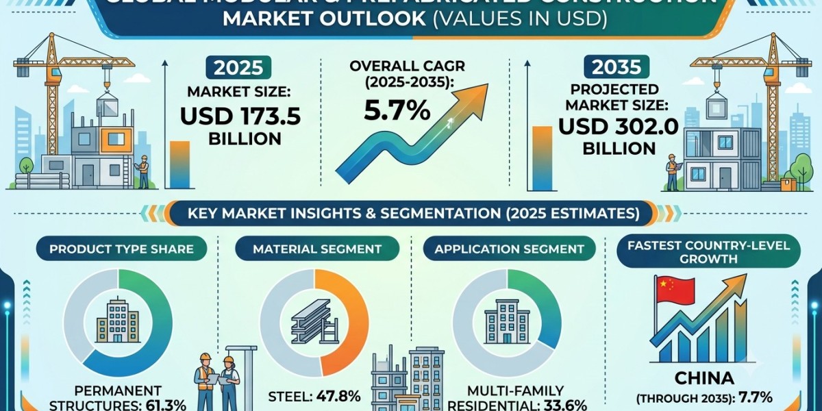 Global Modular and Prefabricated Construction Market Forecast 2025–2035: Market Expansion Driven by Labor Shortages